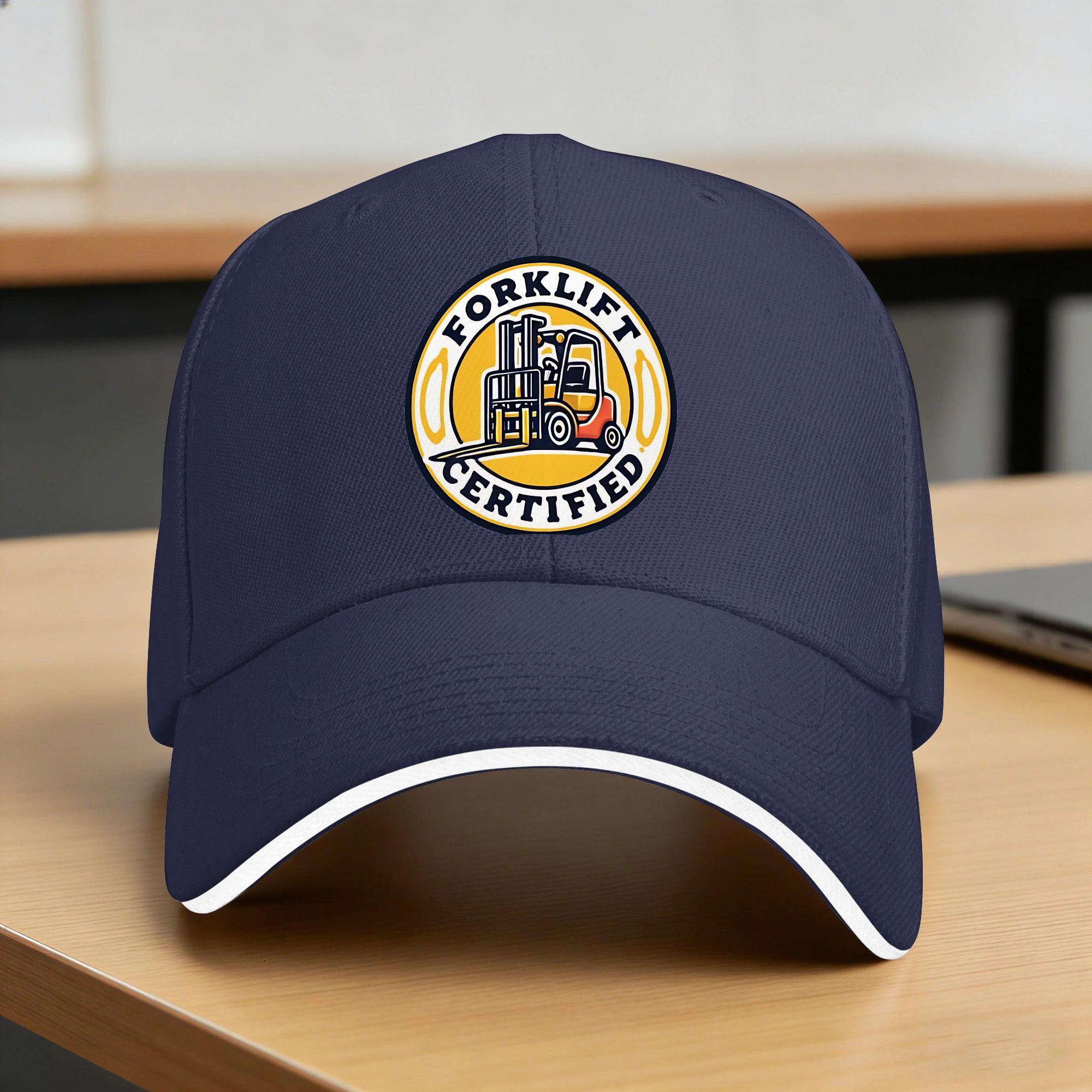 

Forklift Certified Casual Baseball Cap Summer Trucker Hat Sun Visor Kpop Rock Snapback Cap Female Male Fashion Baseball Caps One Size темно-синього кольору