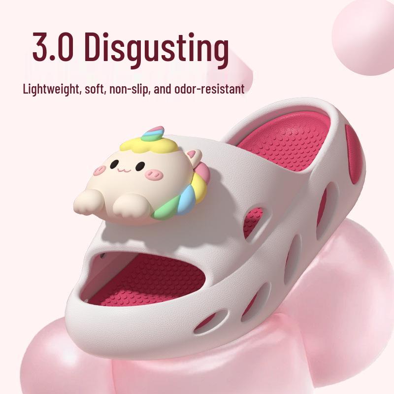 Sommer Cartoon Kinderhausschuhe: Rutschfeste Sandalen mit weicher Sohle für Jungen und Mädchen, Süße Baby-Strandbekleidung für drinnen/draußen