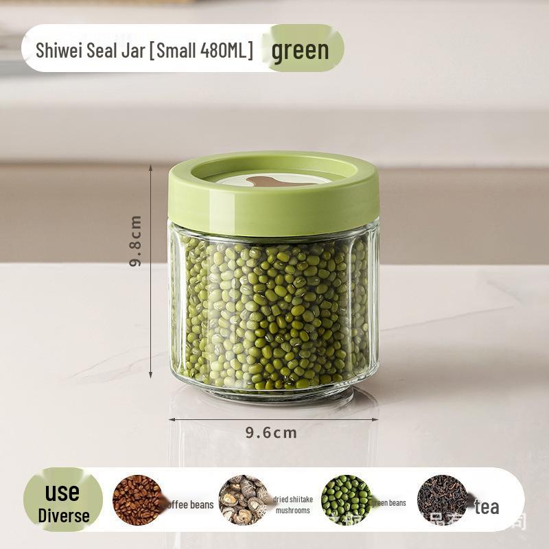 Moisture-Proof Food Grade Glass Storage Jar for Spices, Dried Tangerine Peel, Tea, and Candy