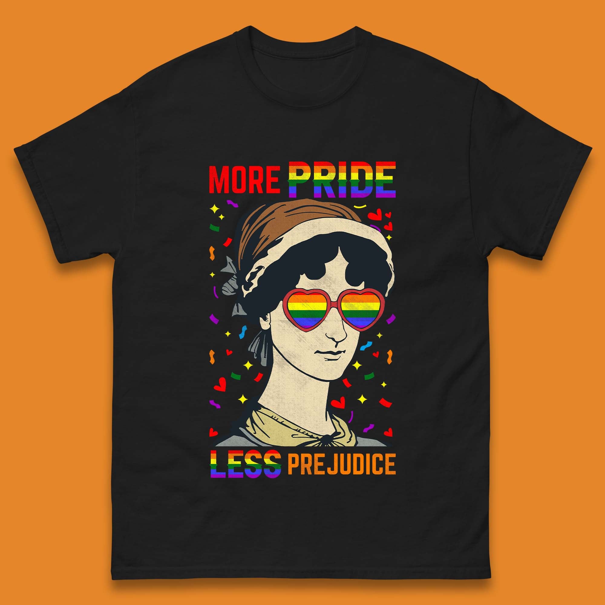 More Pride Less Prejudice Mens T-Shirt Womens Tops Tees L