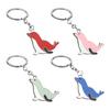 Keychain with Seal Pendant Lightweight Portable Keyring Creative Design Multiple Colors