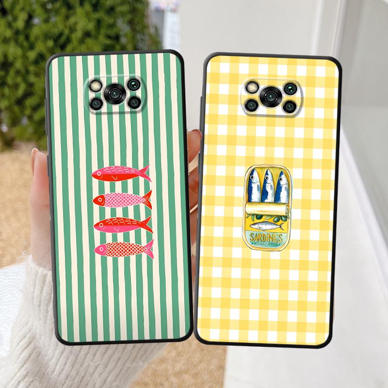 Cartoon Creative Fish Case for Xiaomi Poco F8 C71 F1 C50 F3 C61 C75 M3 M4 M7 Pro X3 X4 X5 X7 Pro M5 Funda Phone Cover