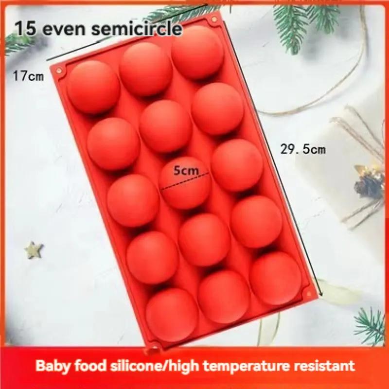 3D Kugel Runde Halbkugel Silikonform Halbkugel Kuchenform Kuppel Backformen DIY Pudding Süßigkeiten Gelee Küche Backwerkzeug