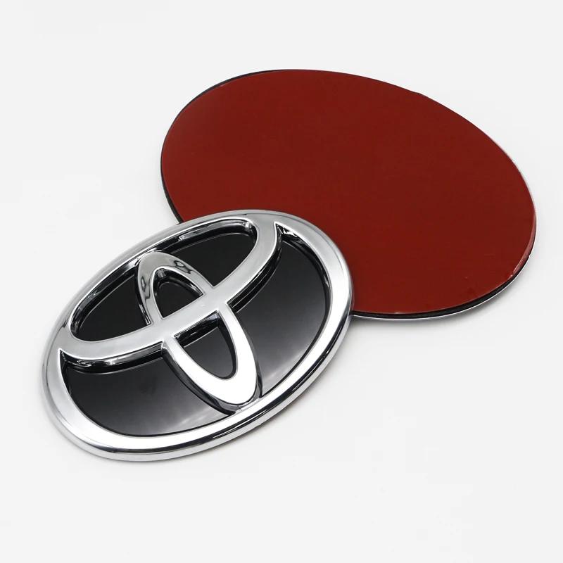 3D Car Logo Modified Car Logo Badges Front And Rear Logo Silver For Toyota Hybrid Series Prado Highlander Camry Corolla Styling uj9