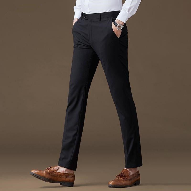 Trousers Men's Slim Fit Business Dress Straight Drop Spring Suit Pants Men's Casual Pants Summer Thin