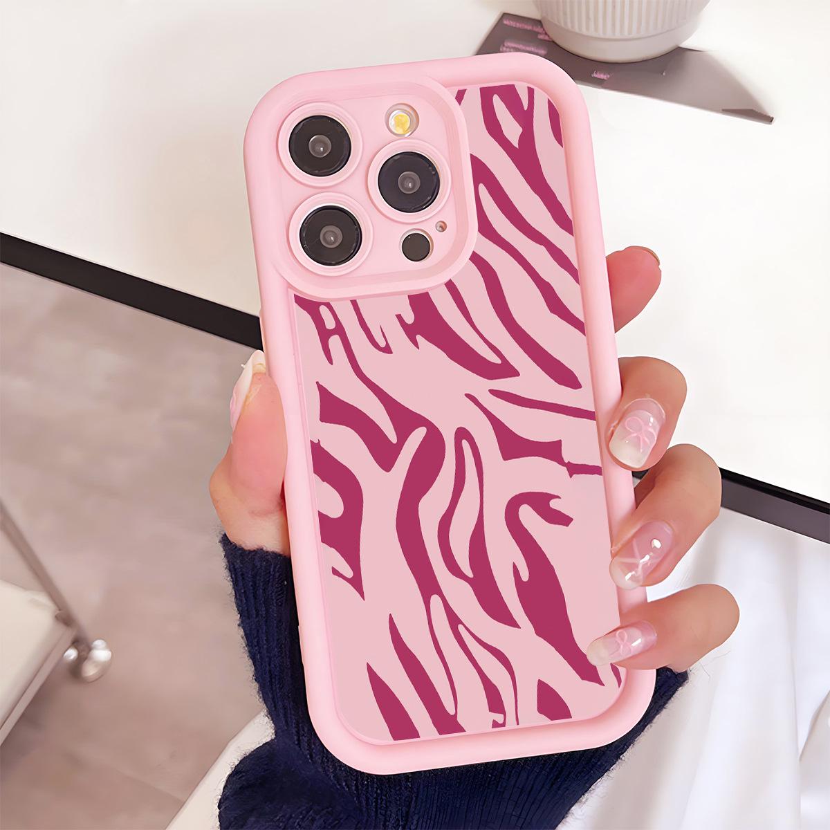 Black Groove Sky Eye Staircase iPhone 15/16/17 Case with Red Stripe Design iPhone 14 розовый