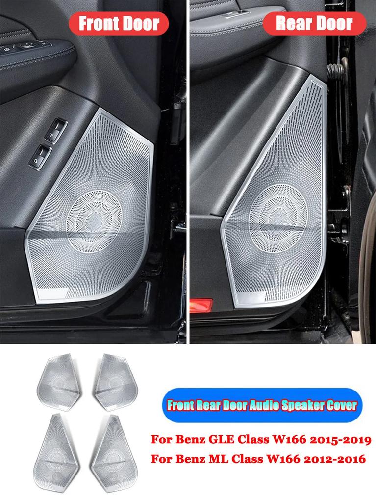 For Mercedes Benz GLE ML GLS GL Class AMG W166 X166 Coupe C292 Car Door Window Triangle Tweeter Audio Speaker Cover Trim Frame KIY7