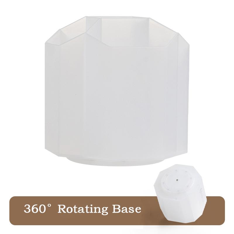 360 Degree Rotating Desktop Organizer Multifunctional 5 Grids Large Capacity Turn Storage Box School Office Pen Holder