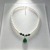 New style accessories, atmospheric silver water drop imitation pearl necklace, daily wear, wealthy, atmospheric pendant
