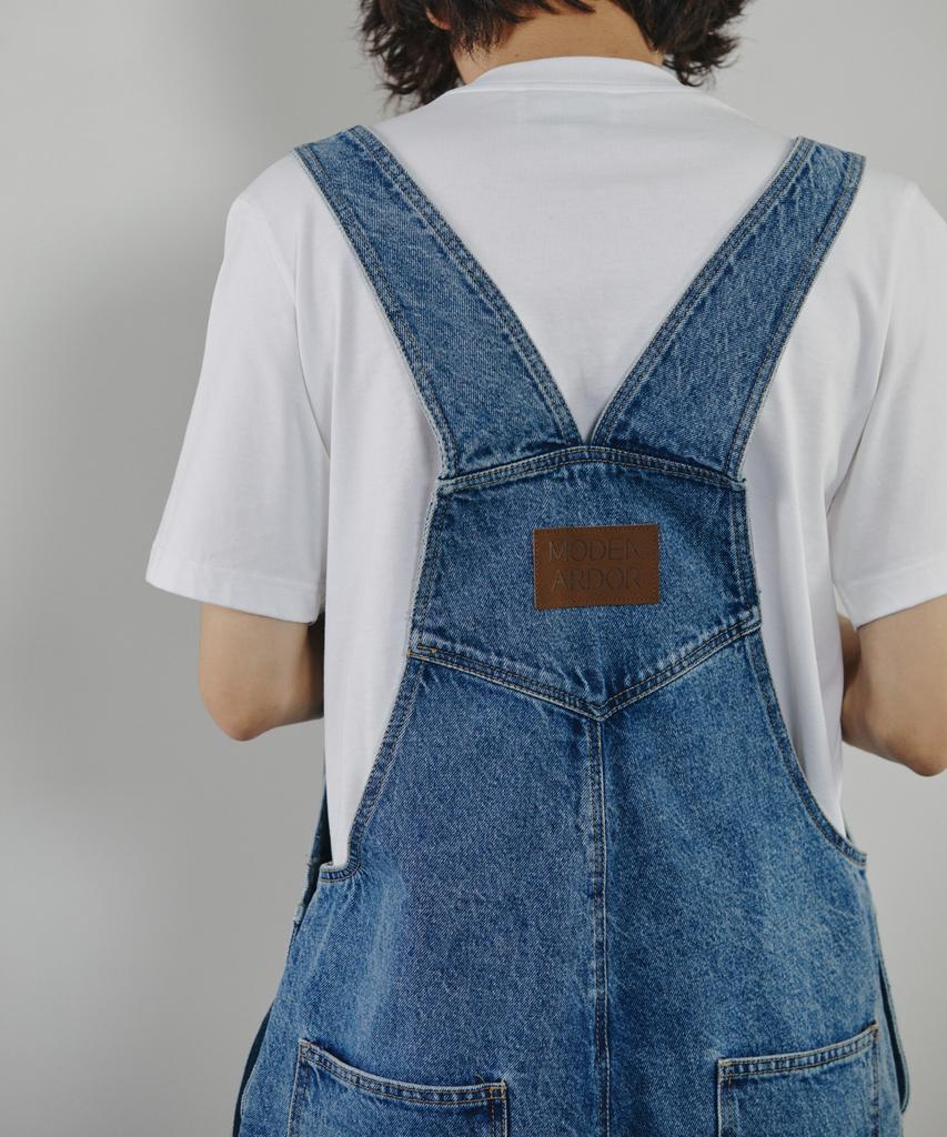 Modenaleudeo Classic Overall Denim Pants (Medium Blue)