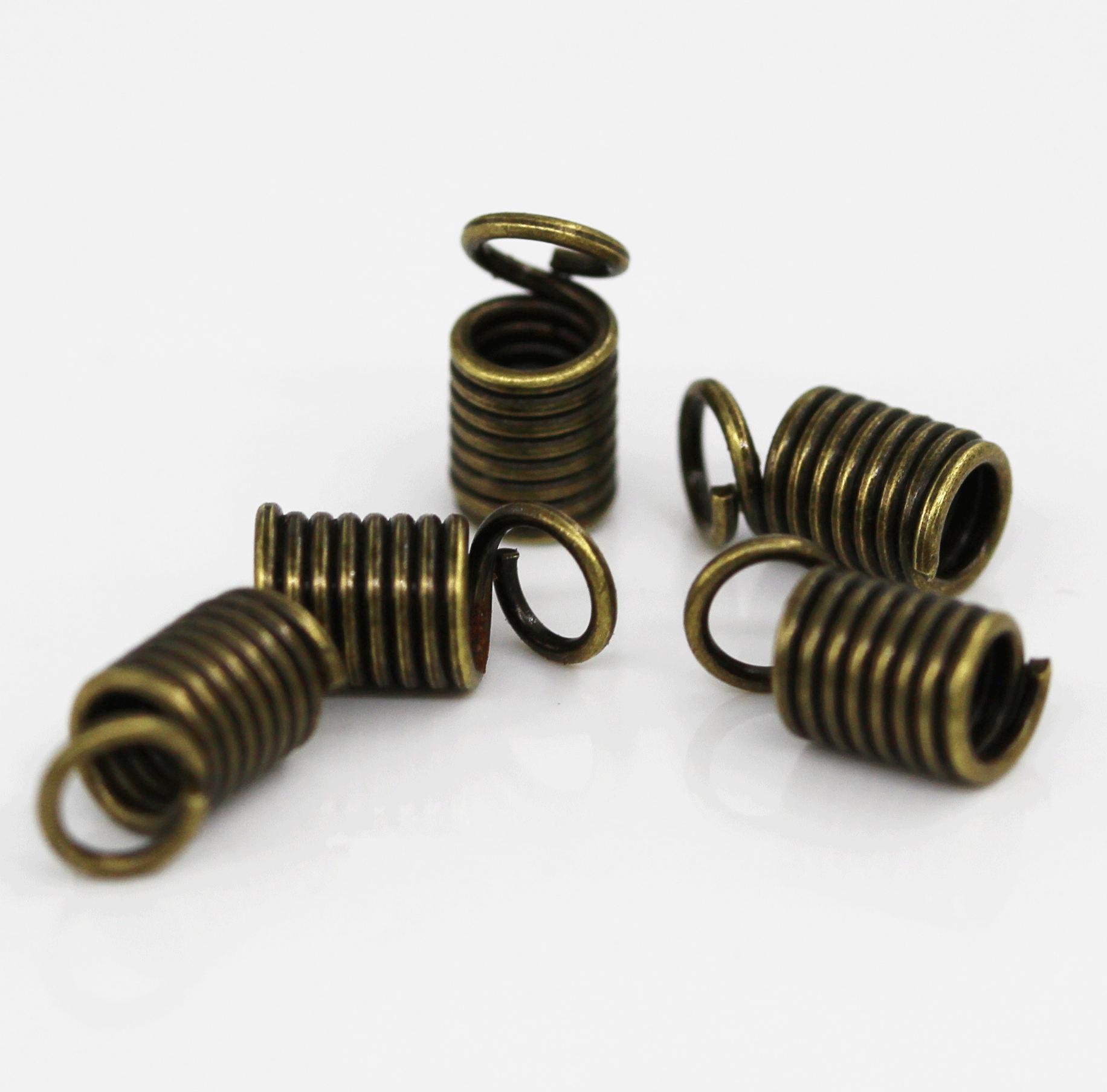 DIY Spiral Pull Spring Buckle for Jewelry Necklaces and Leather Cord Clasp, 1kg/Bag 4.0mm (~3000 pcs)