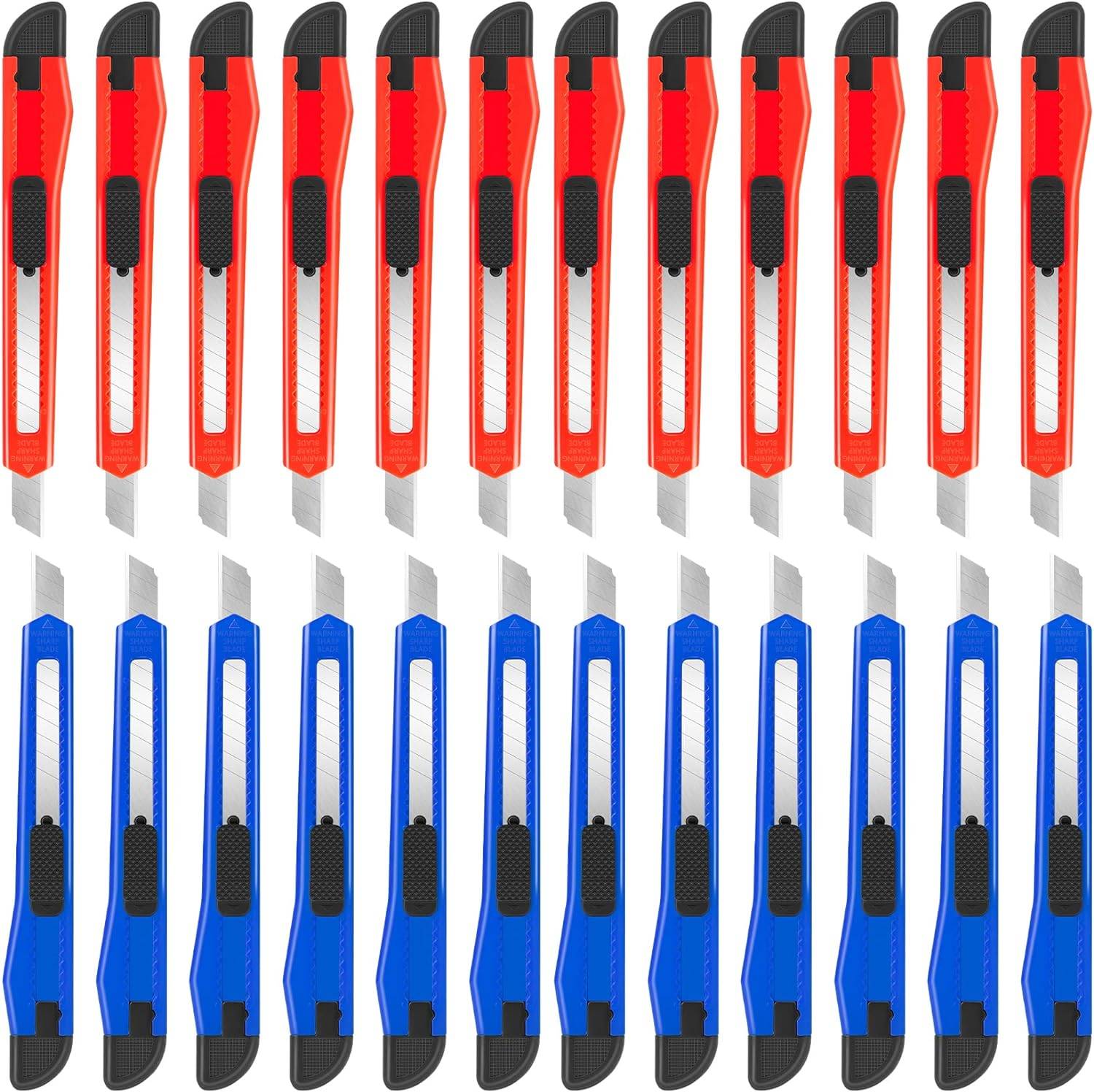 

24 шт. Ящичные ножи оптом (Резак с широким лезвием 9 мм) Выдвижной канцелярский нож, нож-бритва, нож Exacto