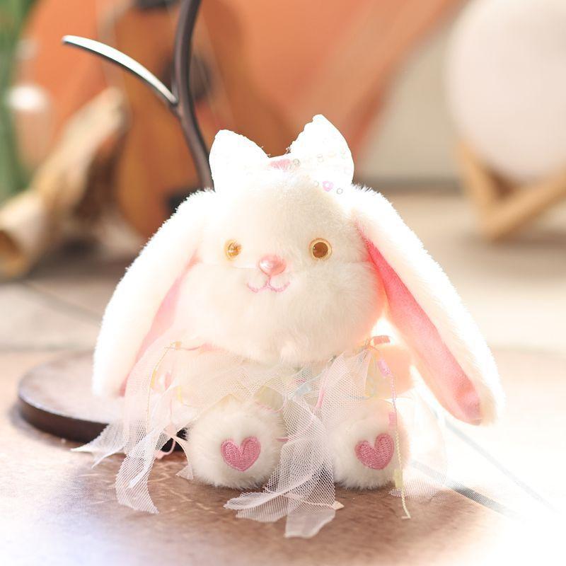 Cute Rabbit Plush Toy With Short Velvet Fur For Backpack Decor And Gifts