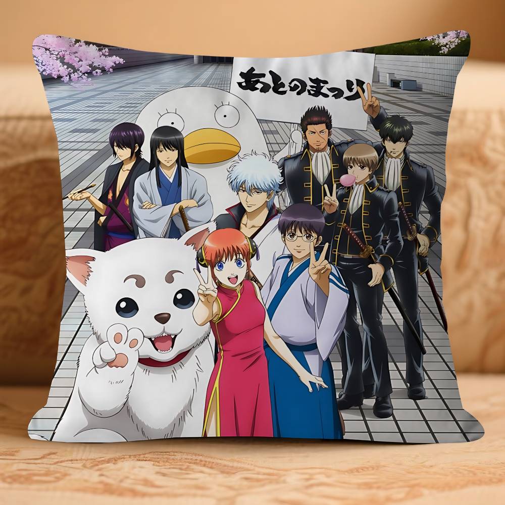 Anime G-GINTAMAS Pillow Case Removable Washable Cushion Cover – All-Season Soft Linen