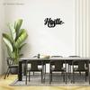 Hustle Metal Wall Sign Decorative Accent in Metal Art, Ideal for Living Room and Interior Decoration, Stylish Touch