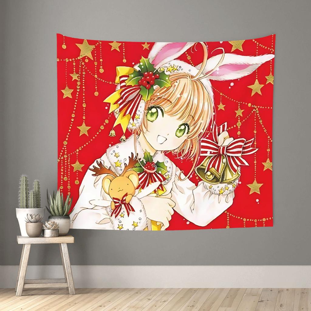 Anime Cardcaptor Sakura Cutecore Tapestry Wall Hanging Blanket Tapestry Home Decor Items Wall Decorations