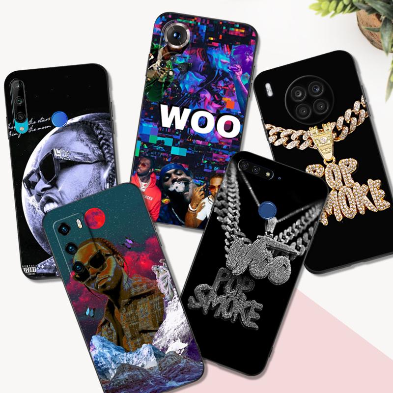 

Black tpu Case For Huawei P30 Lite P30 Pro P40 LITE E P Smart 2020 Cover Pop Smoke famous rapper huawei P40