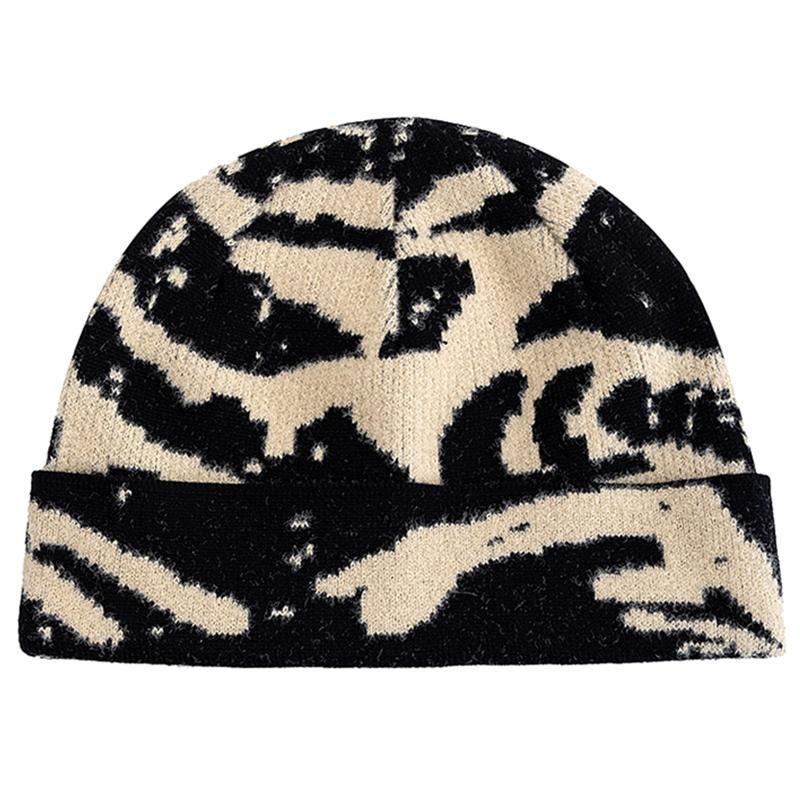 New Unisex Outdoor Skull Cap Fashion Geometric Printing Dandy Winter Hats Sailor Style Hats For Men Women Autumn Ski Beanie Cap