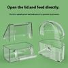 Clear Parrot Feeder Box Anti-Spill Bird Food Container Automatic Dispenser For Cockatiels Lovebirds