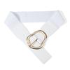 Adjustable Tying Women Waistband Belt Elastic Leather Belt Luxury Pin Buckle Belt  Waist Seal