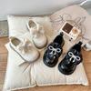 Children's Leather Shoes Spring Autumn Elegant Girl Princess Shoes Fashion Bowknot Chic Kids Black Thick Bottom Mary Jane Shoes