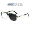 New Luxury Brand Pilot Double Beam Oversized Frame Myopia Glasses Anti Blue Light Men Near Sight Prescription