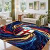 Bologna FC Design Crystal Velvet Rug Soft Decorative Mat for Bedroom Entrance
