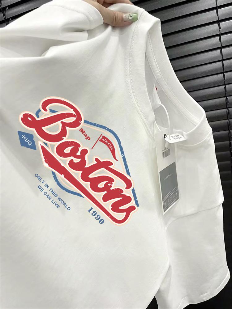 

2025Принт Короткий рукав Большой размер Женская футболка с коротким рукавом Летняя Свободная Женская футболка Высокое качество Узор с буквами CCXX216 XXXL