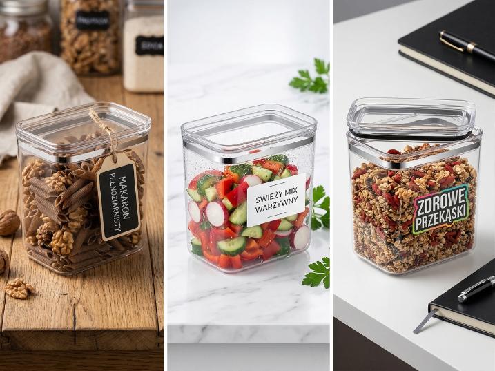 Pojemnik Do Przechowywania Żywności Plastikowy Prostokątny Crystal 1,5L