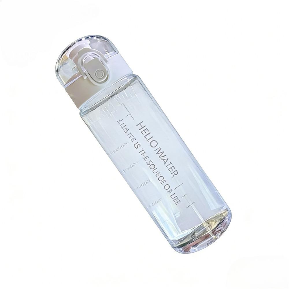26oz/780ml Clear Water Bottle Reusable BPA Free Leak Proof Plastic Water Bottle with Carrying Strap Suitable for Travel Fitness
