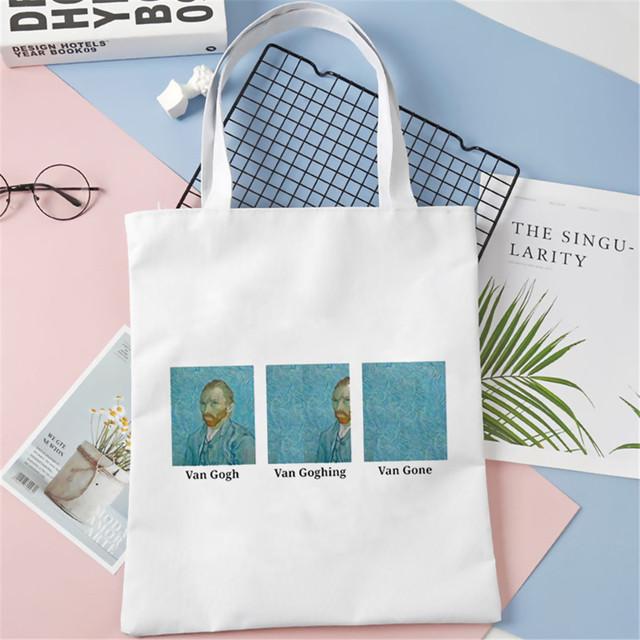 

Сумка для покупок Ван Гога Женская художественная картина маслом Сумка на плечо эко-большая сумка многоразовая дорожная продуктовая сумка для покупок Женская сумка для покупок 29*32cm