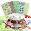 5pcs Patchwork Material DIY Crafts Art & Craft Kit Handcraft Floral Fabric Bundle Quilting Cotton Sewing Projects 25x25cm
