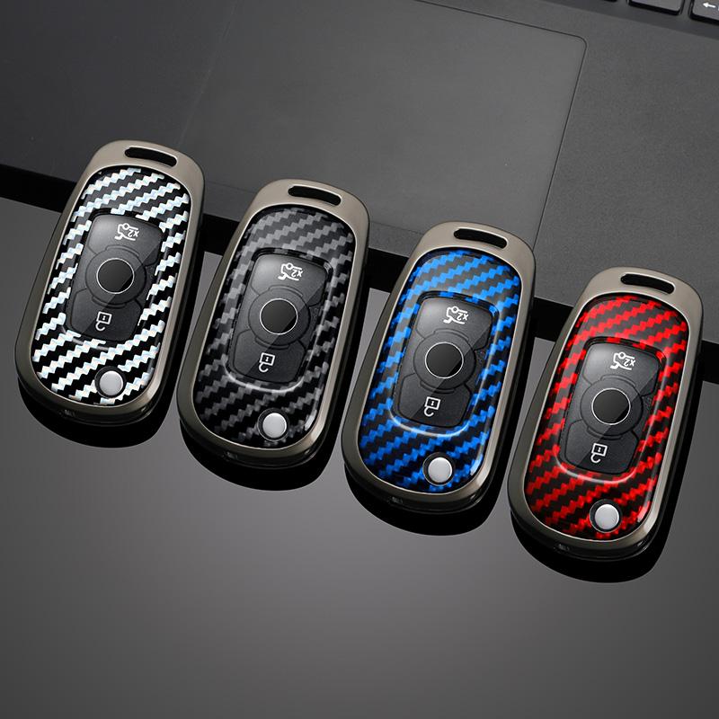 Zinc Alloy Auto Flip Key Fob Cover Case Housing Key Ring Fit For Buick Verano Encore Gx Gl6 - Fit For Opel Vauxhall Astra K Corsa E