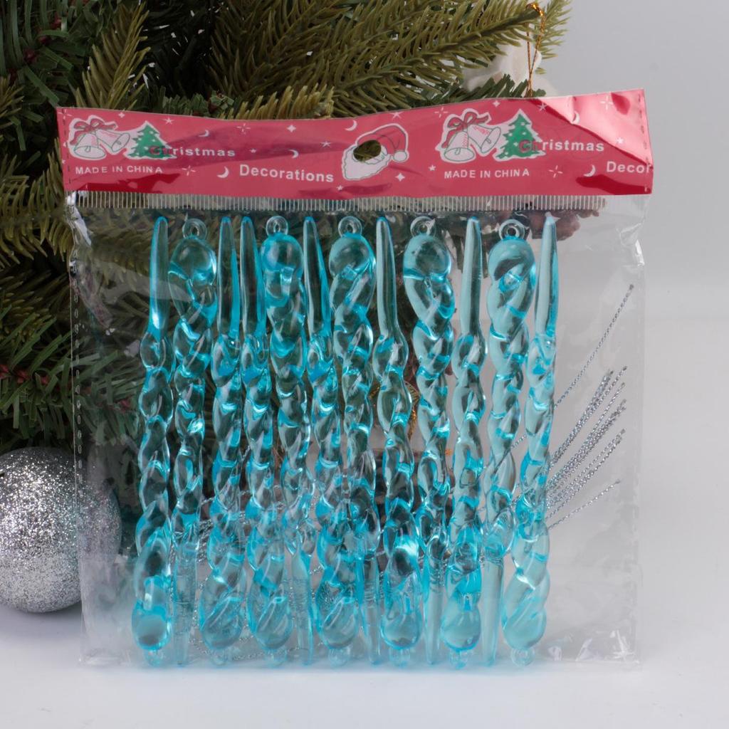Transparent Icicle Pendants Christmas Tree Hanging Ornaments