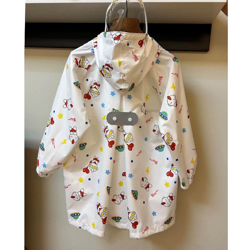 Japanese Style Lightweight Quick-Drying Breathable Kids Raincoat Rainproof Kindergarten Boys and Girls Waterproof Poncho Primary School Student