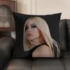 AAva MMax Pop Singer Cushion Cover Natural Linen Organic Fabric DoubleSided Printing Sofa Home Decor Gift Pillow Case