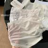 Damen Sommer reine Spitze Kamelie Netz 10A Antibakterielle Baumwolle Langer Schritt Hohe Taille Slip