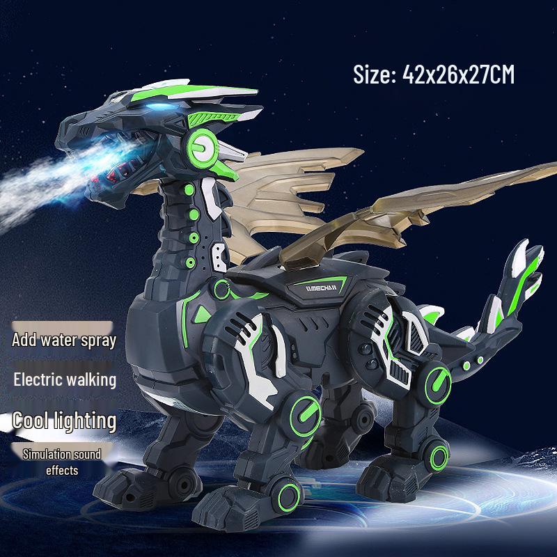 Tyrannosaurus Rex Electric Toy: Walking, Fire-Breathing Dinosaur Robot for Kids Aged 3-6