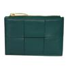 Used 11897 Cassette Card Case 765460 VCQC4 3049 7943 Current RFID IC Chip Maxi Intrecciato Emerald Green Unisex from