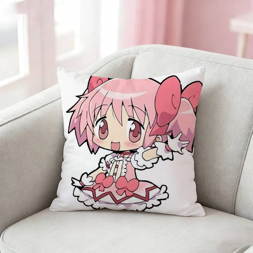 PPuella MMagi Madoka MMagica Pillow Case Pattern Printed Pillowcase For Living Room Sofa Cushion Cover