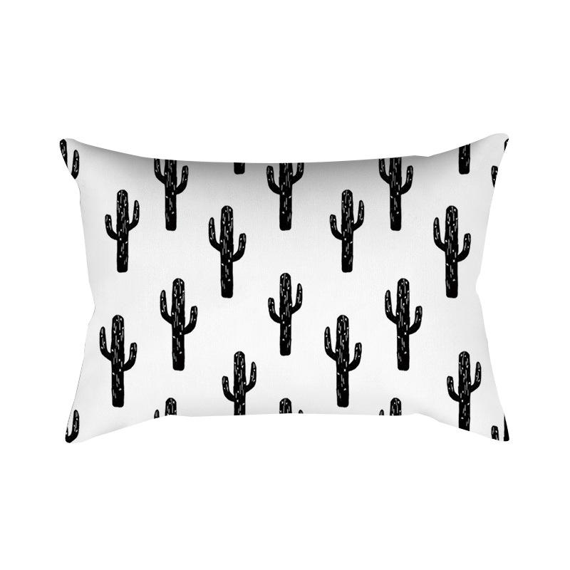 Modern Simple Black And White Geometric Long Strip Pillow Case Sofa Pillow Cushion Cover Premium Durable Quality