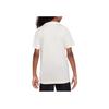 Solid Color Logo Print Round Neck Short Sleeve T-Shirt Kids Tops White DX1123-113
