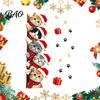 Waterproof PVC Festive Decor Christmas Cat Door Sticker, Cute Santa Hat Kittens Wall Decal, Self Kitten Window Stickers Adhesive Sticker for