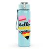 1PC Hello Kindergarten Rainbow Badge Print 750ml Color Plastic Sports Water Bottle Leakproof Flip Straw Lid Suitable for Sports Office Home Use