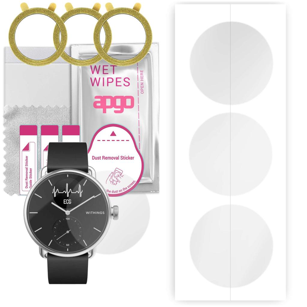 Pack De 3 Protections D'écran Pour Withings Scanwatch 38mm - Marque Kwmobile, Neuf