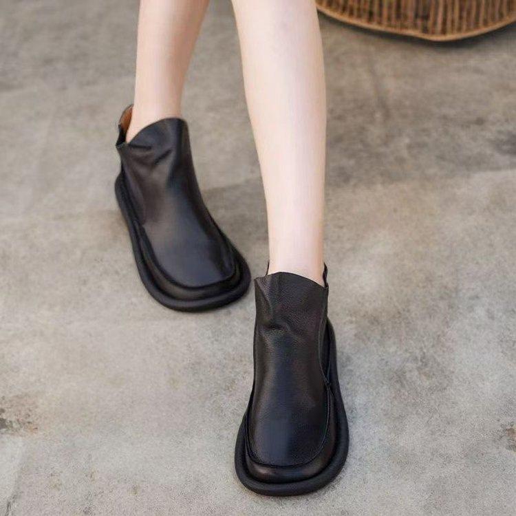 Осенние и зимние платформенные ботинки Мартина, новые британские короткие ботинки, ретро, задняя молния, ботинки Челси 35