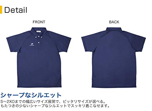 Phiten Lightweight Polo Shirt, Navy, 3XO