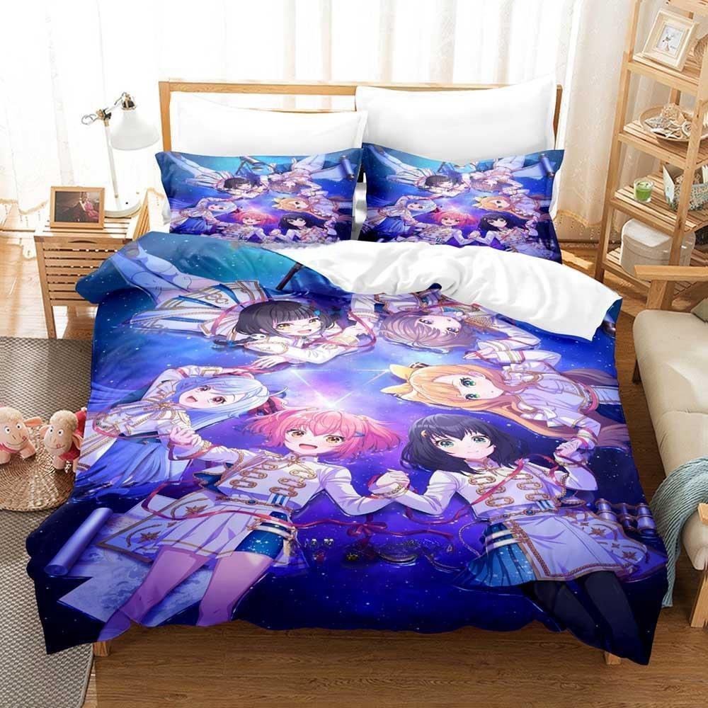 3D Print Anime Kawaii Girl World Dai Star Bedding Set Single Twin Full Queen King Size Bed Set Adult Kid Bedroom Duvetcover Sets