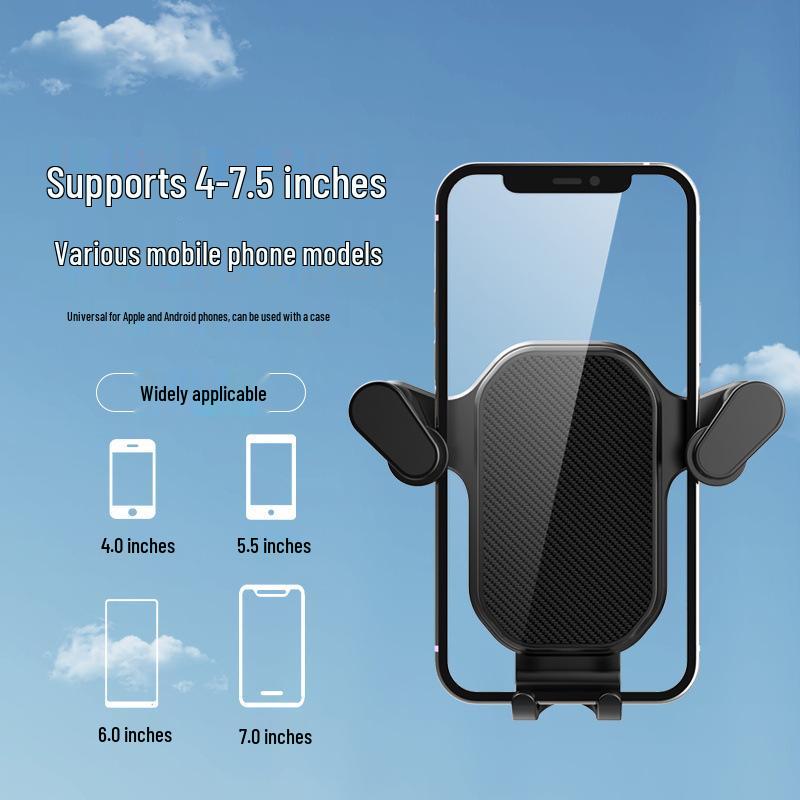 2-in-1 Car Phone Holder: Suction Cup & Air Vent Dashboard Mount