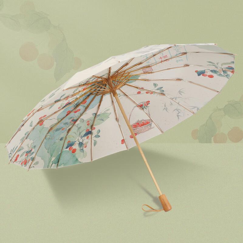 VONLILIENFELD 16-Rib Double-Layer Folding All-Weather Umbrella